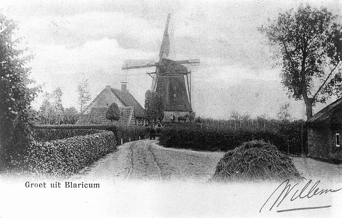 1, Molen 01790 bis Molen van Puijk (Blaricum), De Blaricumse molen in 1895, met de handtekening van Willem Puyk zelf. Coll. Martin E. van Doornik | Database Nederlandse molens