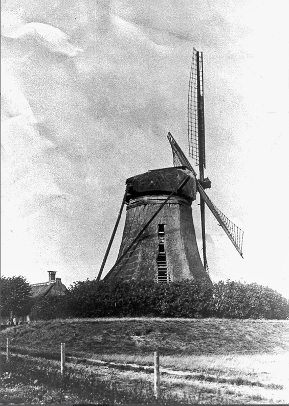 5, Molen 01790 bis Molen van Puijk (Blaricum), Foto's rond 1925, de molen in verval; collectie Martin E. van Doornik | Database Nederlandse molens