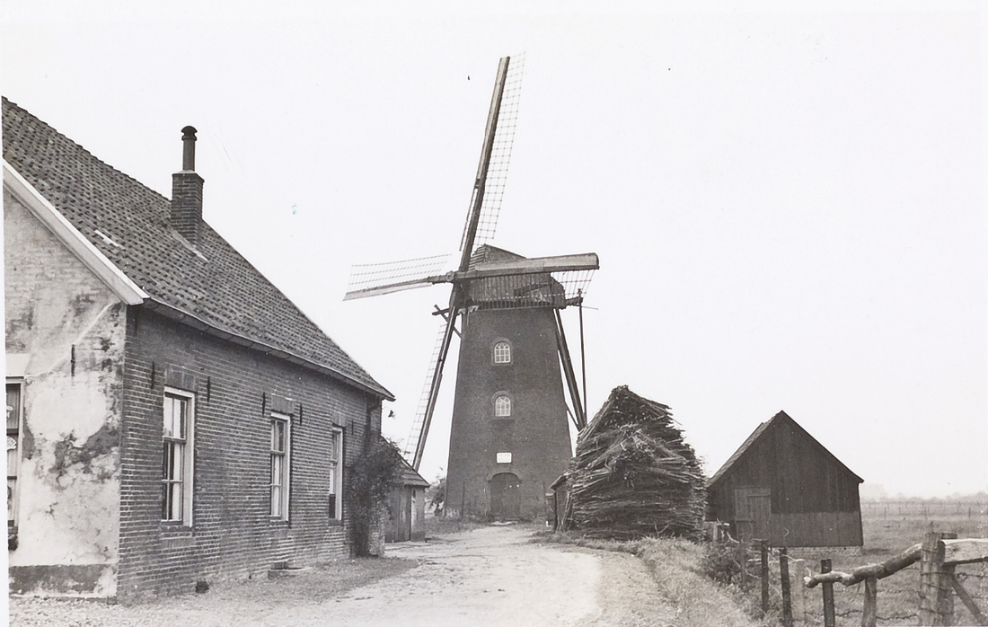 1, Molen 00395 Aeolus (Steenderen), Foto collectie DHM, De nog complete molen. Foto: W.O. Bakker, Harkstede | Database Nederlandse molens