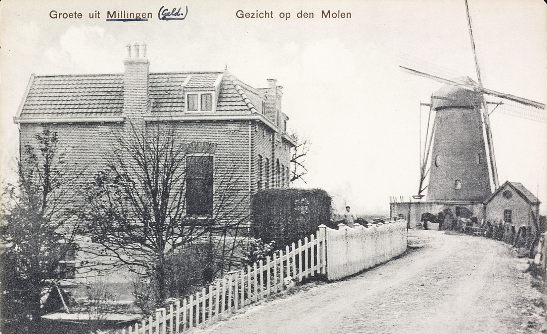 Molen 04202 a Molen van Herfkens (Millingen aan de Rijn), Ansichtkaart, collectie DHM | Database Nederlandse molens