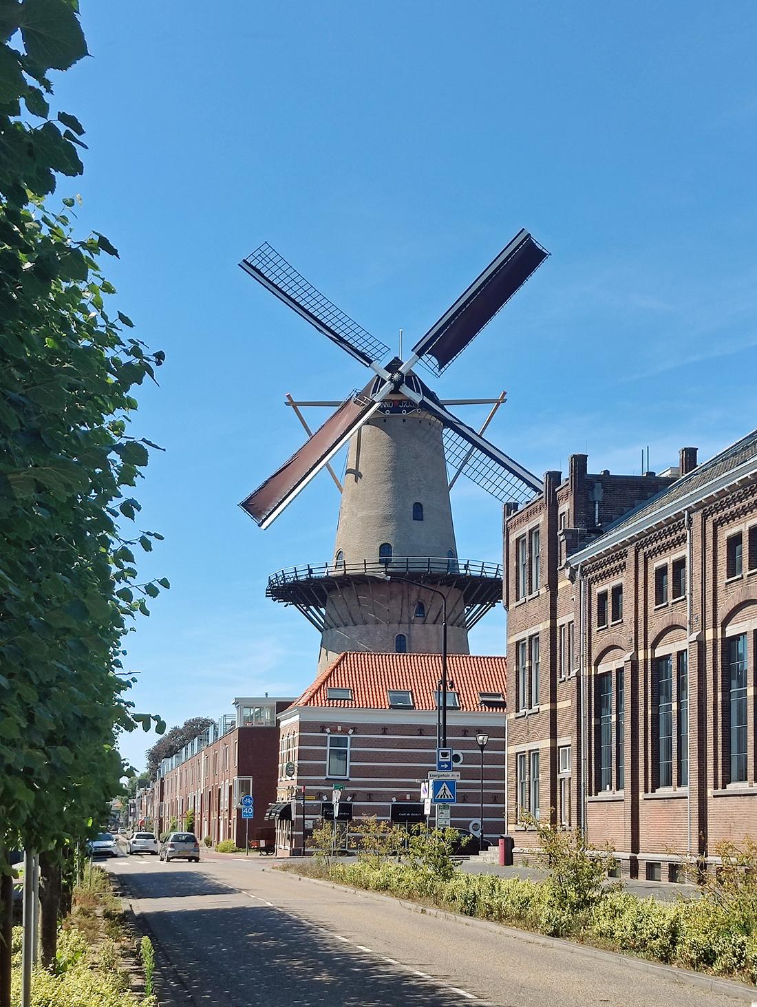 1, Molen 01516 Kyck Over Den Dyck (Dordrecht), Harry Eskes (08-08-2026)De molen aan de straat Noordendijk in de huidige, gerestaureerde staat.De gehele voegenrestauratie van 920 m2 is in de zomer van 2024 opgeleverd. | Database Nederlandse molens