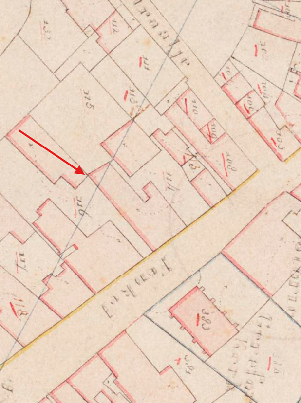 Molen Grutterij van Jacob Antonissen (Oudenbosch), Kadastrale kaart 1811-1832: minuutplan Oudenbosch, Noord-Brabant, sectie D, blad 01 | Database Nederlandse molens