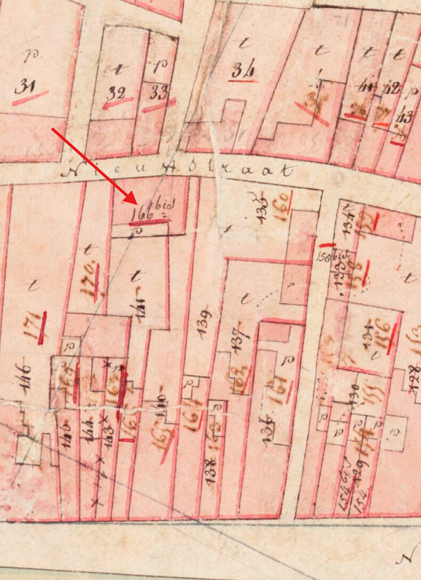 Molen Grutterij van Adriaan Verburgt (Brouwershaven), Kadastrale kaart 1811-1832: minuutplan Brouwershaven, Zeeland, sectie C, blad 01&nbsp; | Database Nederlandse molens