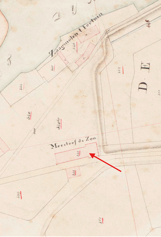 1, Molen 15424 Meestoof de Zon (Zierikzee), Kadastrale kaart 1811-1832: minuutplan Zierikzee, Zeeland, sectie F, blad 03&nbsp; | Database Nederlandse molens