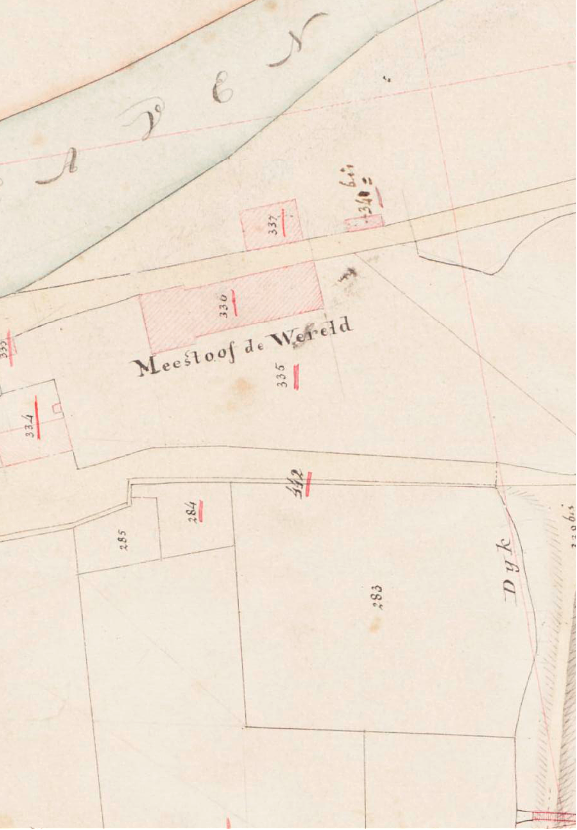 Molen 15425 Meestoof de Wereld (Zierikzee), Kadastrale kaart 1811-1832: minuutplan Zierikzee, Zeeland, sectie F, blad 03&nbsp; | Database Nederlandse molens