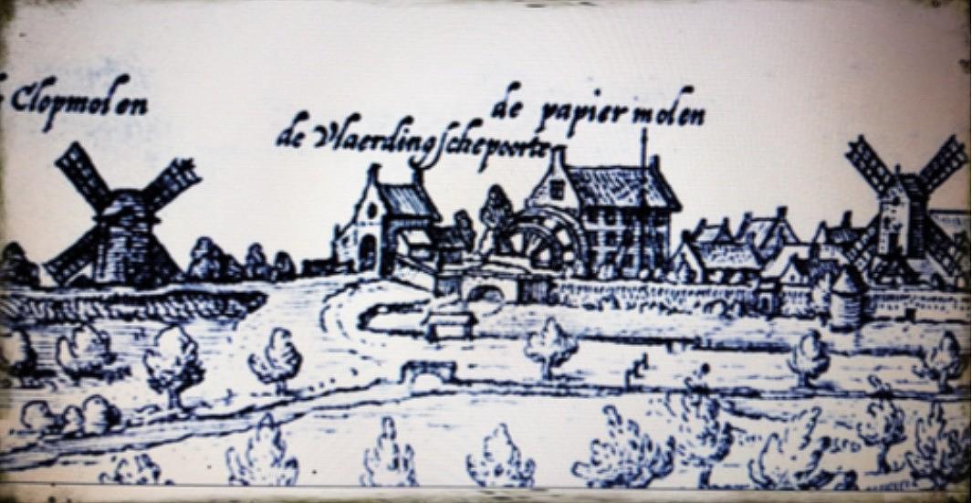 3, Molen 10171 Getijdenmolen / De Oude Volmolen (Schiedam), Tekening Jaques de Gheyn, 1598 (Gemeentearchief Schiedam) | Database Nederlandse molens