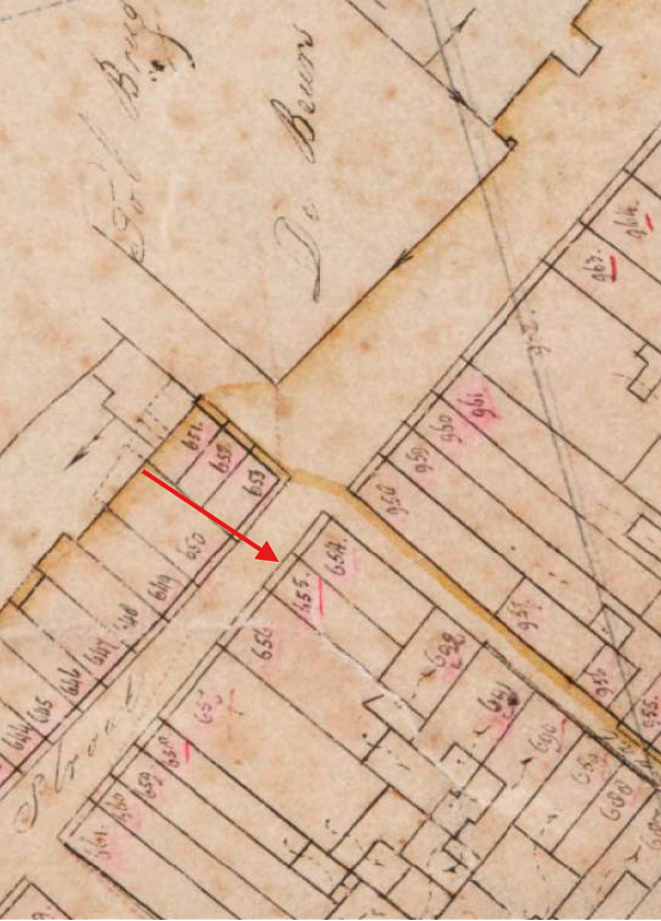 Molen Grutterij van Wouter van Hoogwinkel (Dordrecht), Kadastrale kaart 1811-1832: minuutplan Dordrecht, Zuid-Holland, sectie H, blad 01&nbsp; | Database Nederlandse molens