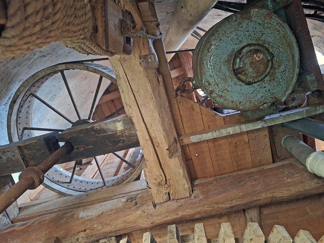15, Molen 02651 De Toekomst (Hoeven), Jay Verkerk (22-03-2026)De aandrijving van het motorkoppel. | Database Nederlandse molens