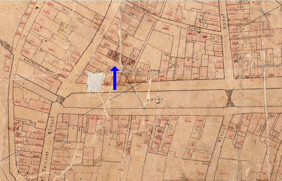 Molen 17253 Amersfoortsche Grutmolen (Haarlem), Kadastrale kaart 1811-1832: minuutplan Haarlem, Noord-Holland, sectie D, blad 01&nbsp; | Database Nederlandse molens