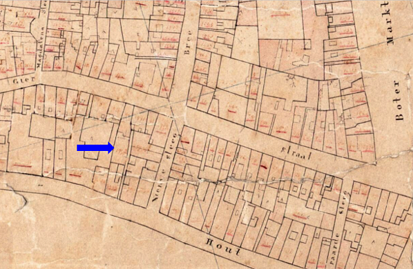 Molen 17316 Grutterij van B.P. van Harreveld (Haarlem), Kadastrale kaart 1811-1832: minuutplan Haarlem, Noord-Holland, sectie C, blad 01 | Database Nederlandse molens