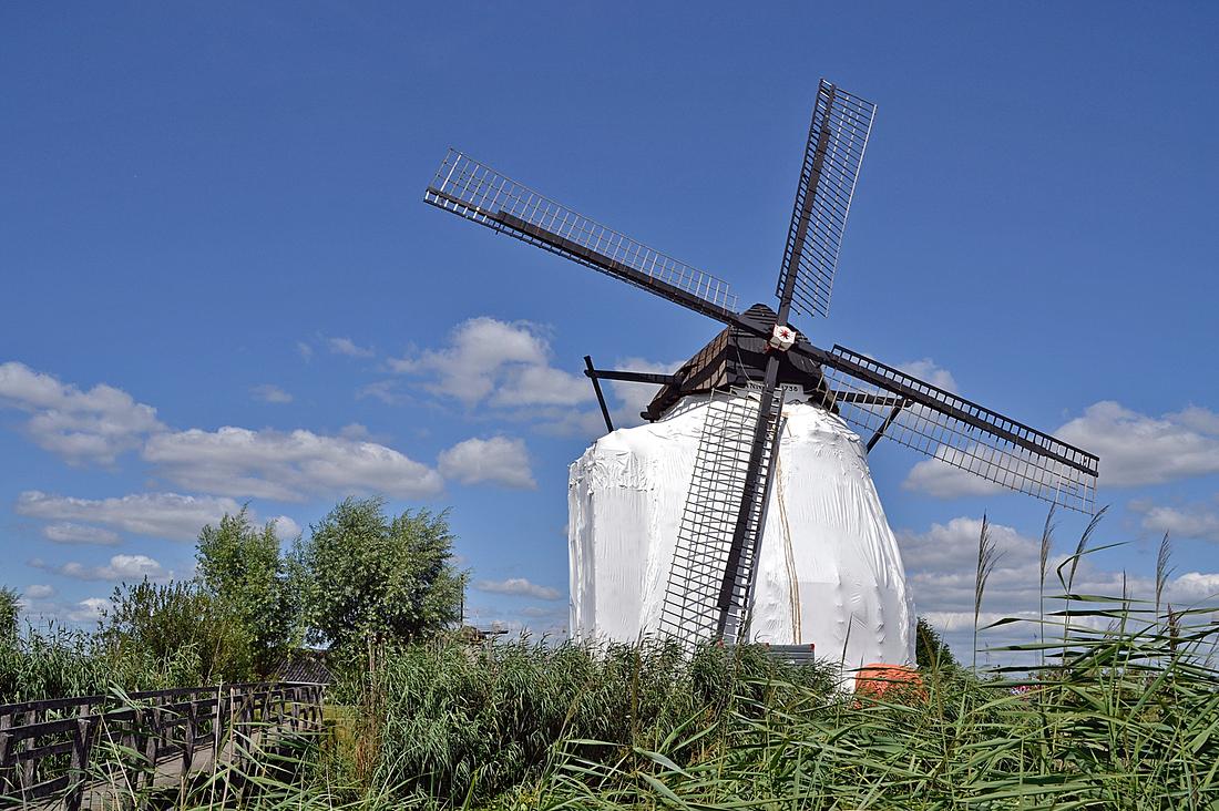1, Molen 01516 bis Nederwaard Molen No.5 (Kinderdijk), Rob Pols (21-07-2026)Groot herstel aan het voegwerk van de romp. | Database Nederlandse molens