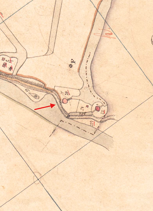1, Molen 00165 Wogmeer, zuidelijke bovenmolen (Hensbroek), Kadastrale kaart 1811-1832: minuutplan Hensbroek, Noord-Holland, sectie B, blad 01 | Database Nederlandse molens