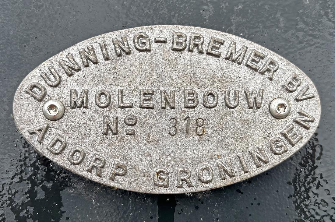 1, Roede 318, Bremer/Dunning, Bert de Graaf (18-07-2026)Binnenroede Bremer-Dunning no. 318 | Database Nederlandse molens