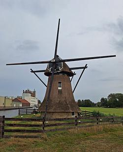 Molen De Skarrenmoune, Scharsterbrug / Skarsterbrêge, Wouter Bakker (30-07-2026)De molen staat nu met kale roeden. | Database Nederlandse molens