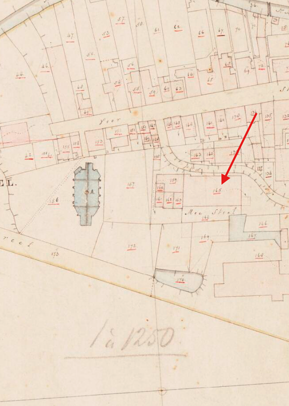Molen 18018 Meestoof De Hoop (Den Bommel), Kadastrale kaart 1811-1832: minuutplan Den Bommel, Zuid-Holland, sectie B, blad 01 | Database Nederlandse molens