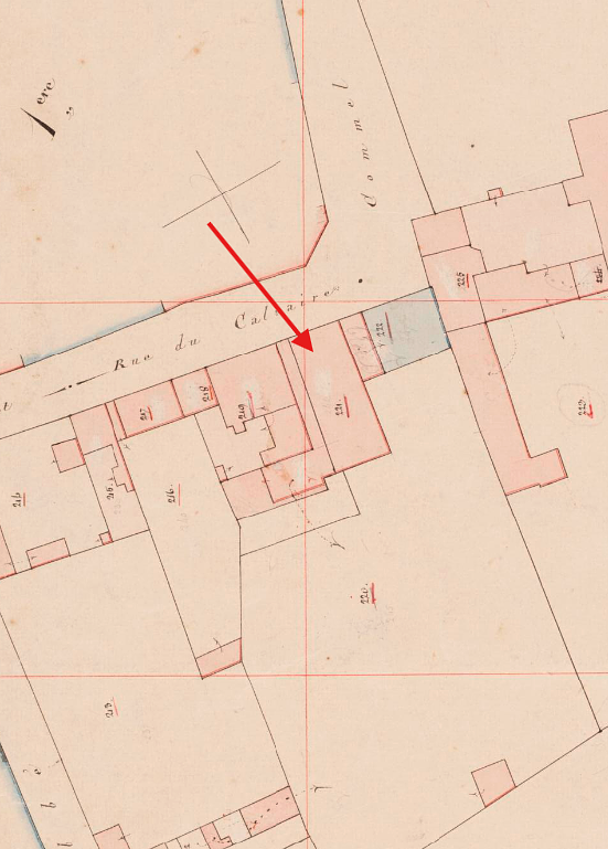 Molen 13102 Meekrapmolen van Karel Habets (Maastricht), Kadastrale kaart 1811-1832: minuutplan Maastricht, Limburg, sectie B, blad 03 | Database Nederlandse molens