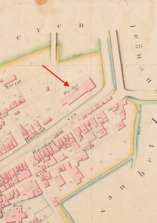 Molen 16986 Meestoof van Adriaan van Eeckelen (Zevenbergen), Kadastrale kaart 1811-1832: minuutplan Zevenbergen, Noord-Brabant, sectie M, blad 01 | Database Nederlandse molens