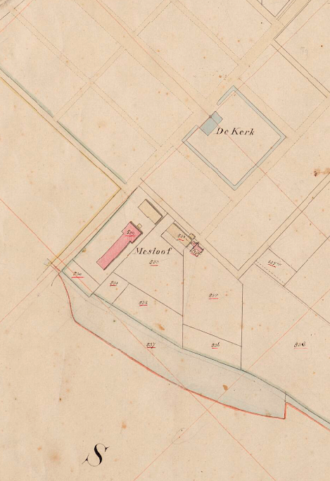 Molen 17866 Meestoof De Vrede (Colijnsplaat), Kadastrale kaart 1811-1832: minuutplan Colijnsplaat, Zeeland, sectie A, blad 01&nbsp; | Database Nederlandse molens