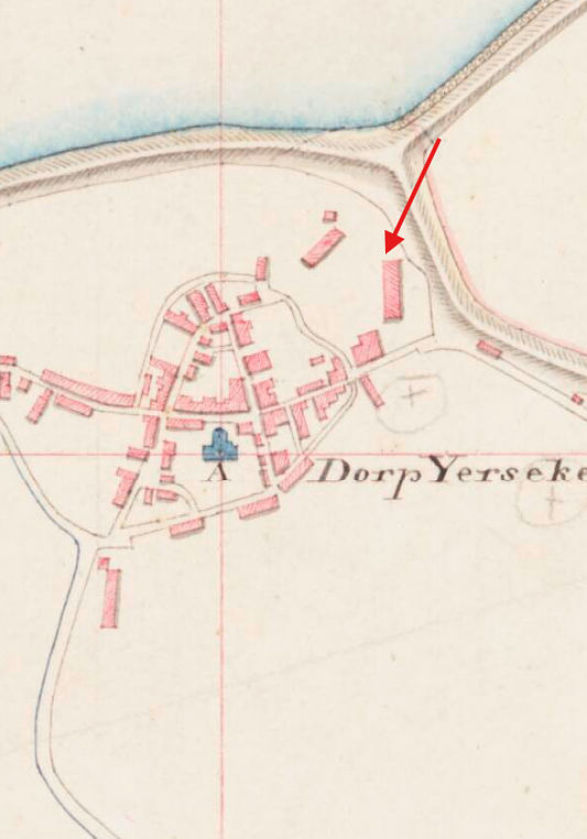 Molen Meestoof van Yersekedam (Yerseke), Kadastrale kaart 1811-1832: verzamelplan Yerseke, Zeeland (MIN09109VK1) | Database Nederlandse molens