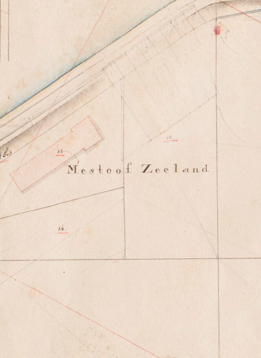 Molen 17780 Meestoof Zeeland (Middelburg), Kadastrale kaart 1811-1832: minuutplan Kattendijke, Zeeland, sectie D, blad 01 (MIN09052D01) | Database Nederlandse molens
