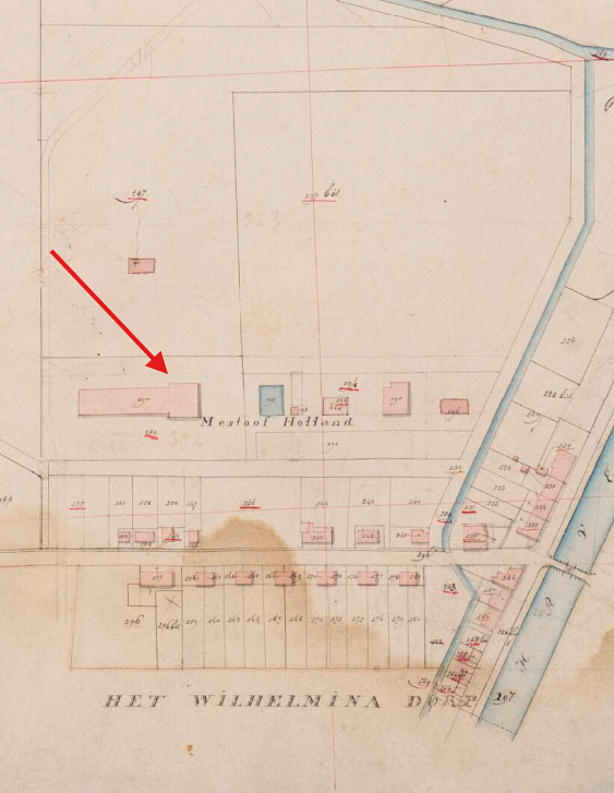 Molen 17779 Meestoof Holland (Wilhelminadorp), Kadastrale kaart 1811-1832: minuutplan Kattendijke, Zeeland, sectie F, blad 02 (MIN09052F02)Gemeentecode | Database Nederlandse molens