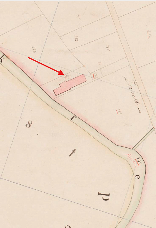 Molen 15884 Meestoof (Klundert), Detail Kadastrale kaart 1811-1832: minuutplan Klundert, Noord-Brabant, sectie B, blad 03 (MIN10089B03) | Database Nederlandse molens
