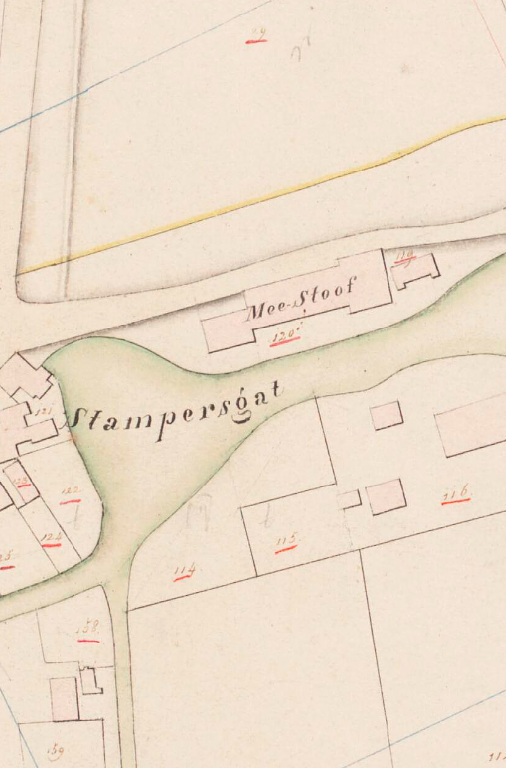 Molen 15179 Mee-Stoof (Stampersgat), Kadastrale kaart 1811-1832: minuutplan Oud- en Nieuw-Gastel, Noord-Brabant, sectie B, blad 01 (MIN10122B01) | Database Nederlandse molens