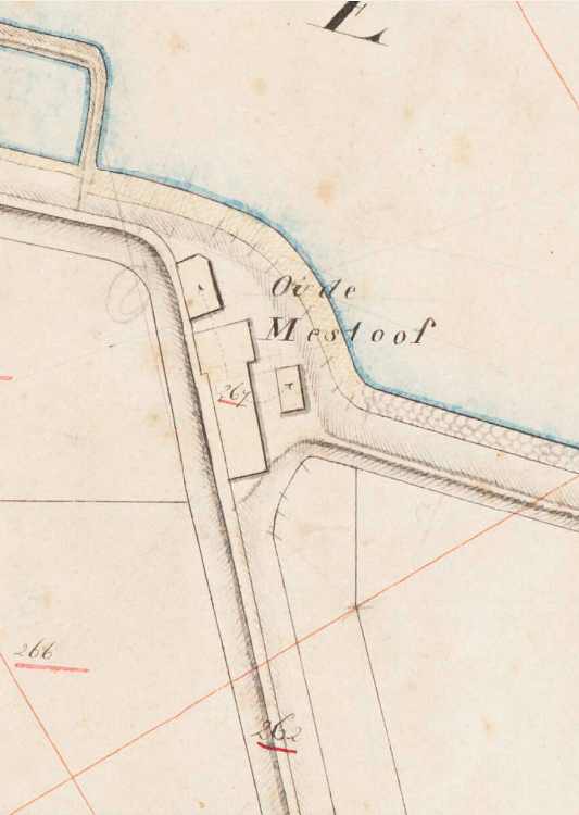 Molen 15850 Oude Meestoof (Bruinisse), Detail Kadastrale kaart 1811-1832: minuutplan Bruinisse, Zeeland, sectie C, blad 01 (MIN09016C01) | Database Nederlandse molens