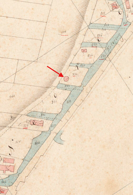 Molen 06486 l De Morgenster (Aarlanderveen), Deel van Kadastrale kaart 1811-1832: minuutplan Aarlanderveen, Zuid-Holland, sectie A, blad 04 (MIN08001A04) | Database Nederlandse molens