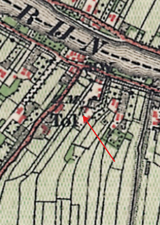 Molen 08099 (houtzaagmolen) (Alphen aan den Rijn), detail van topogr.kaart 1878 | Database Nederlandse molens
