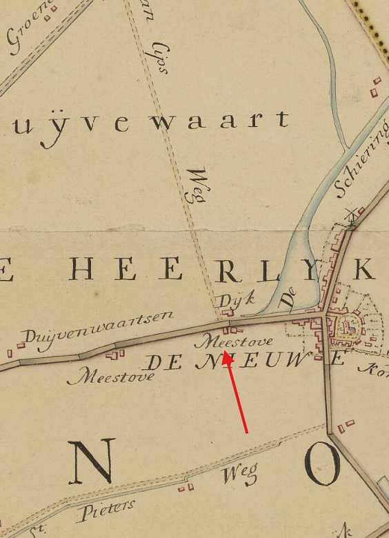 Molen De Oude Meestoof (Nieuwe-Tonge), 4.VTH Inventaris van de verzameling binnenlandse kaarten Hingman, ca. 1500-1813 (ca. 1870) collectie Nationaal Archief.nl&nbsp; | Database Nederlandse molens