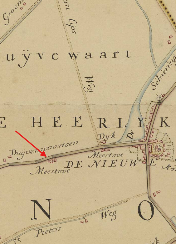 Molen 15895 De Nieuwe Meestoof (Nieuwe-Tonge), 4.VTH Inventaris van de verzameling binnenlandse kaarten Hingman, ca. 1500-1813 collectie Nationaal archief.nl | Database Nederlandse molens