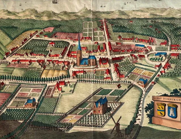 1, Molen 10343 Weltevreden (Domburg), Prent: Mattheus Smallegange, ca. 1696 | Database Nederlandse molens