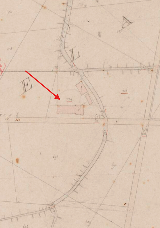 Molen 15892 Meestoof De Dijkstoof (Middelharnis), Detail Kadastrale kaart 1811-1832: minuutplan Middelharnis, Zuid-Holland, sectie B, blad 02 (MIN08115B02) | Database Nederlandse molens