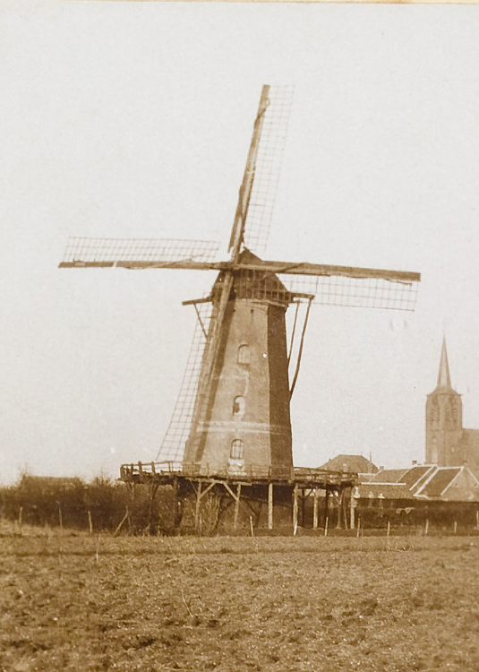 Molen 04197 a Molen van G. van der  Damme (Graauw), deel van grotere foto, collectie DHM | Database Nederlandse molens