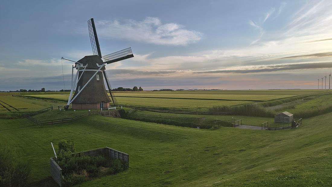 2, Molen 06417 Goliath (Eemshaven), Dirk-Jan Abelskamp (29-06-2026)Ondanks de naburige windturbines is de windvang zonder meer uitstekend! | Database Nederlandse molens