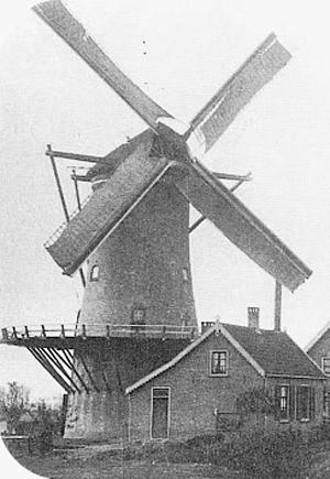 1, Molen 01057 hh De Hoop (Linschoten), Deel ansicht, uitg. K. Tanger, Zegveld, nr 321 | Database Nederlandse molens media-bestand