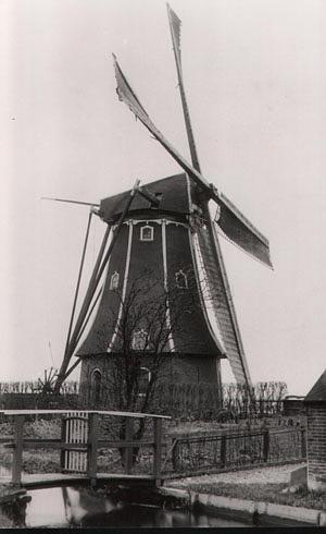 Molen 01002 De Jonge Leendert / De Jonge Pieter (Leimuiden), Ansichtkaart, coll. H. Reesink | Database Nederlandse molens media-bestand