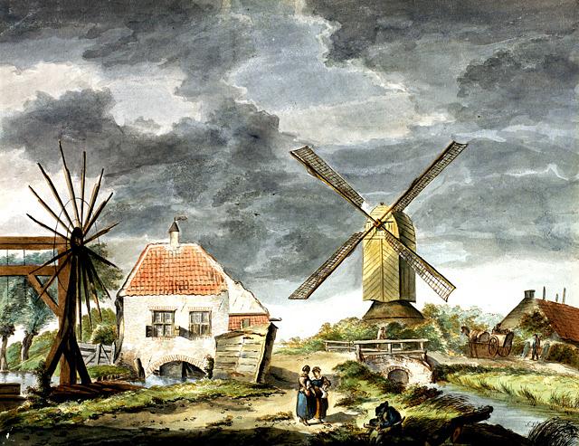 1, Molen 17536 voorganger De Hoop (Oud-Zuilen), deel van afb.1810 coll. Utrechts Archief
Ter verduidelijking van de plaats waar de molen heeft gestaan. De Molen stond aan de Daelschen Dijck In Zuilen op de grens met Maarssen. Over de gemeentegrens werd de naam Binnenweg. Op de afbeelding staat de voorganger van "De Hoop" afgebeeld. (info: Arnold Rog) | Database Nederlandse molens media-bestand