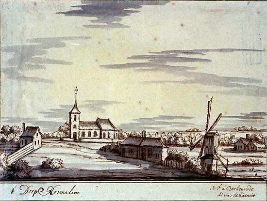 1, Molen 15310 Standerdmolen van Rosmalen (Rosmalen), Prent: B.F. van Berckenrode (www.thuisinbrabant.nl) | Database Nederlandse molens media-bestand