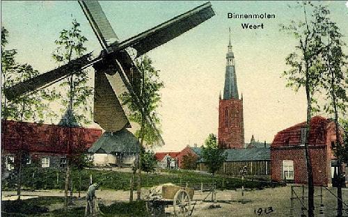 1, Molen 02777 b Binnenmolen (Weert), Ansicht 1913, coll V.Mepschen | Database Nederlandse molens media-bestand