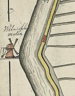 Molen 06955 Polder Groot Wilnis, Wilnissermolen (1e) (Wilnis), Nationaal Archief, kaart 1808, invent.nr 2293, coll. Hingman | Database Nederlandse molens media-bestand