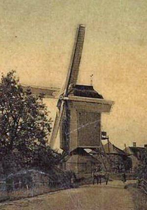 Molen 00384 Molen van Lagerweg (Hedel), deel van ansichtkaart, coll. Arie Hoek | Database Nederlandse molens media-bestand