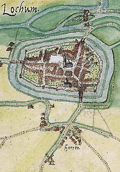 1, Molen 00890 d (standerdmolen) (Lochem), Detail kaart Jacob van Deventer, 1545 | Database Nederlandse molens media-bestand