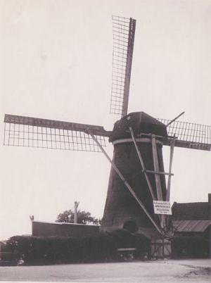 Molen 02766 De Kersenboom (Rijsoord), Foto: J. de Groot, rond 1960 | Database Nederlandse molens media-bestand
