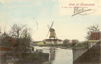 3, Molen 02552 e De Lamoenboom / De Hoop (Nieuwendam), Ansichtkaart, collectie Rob Pols | Database Nederlandse molens media-bestand