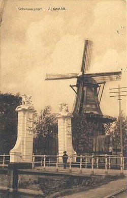 Molen 00800 b De Wachter (Alkmaar), Ansichtkaart, collectie Atlas van Stolk, Hist.Museum Rotterdam | Database Nederlandse molens media-bestand