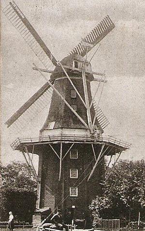 Molen 06421 t Molen van H. Mulder (Wildervank), deel van onderstaande ansichtkaart | Database Nederlandse molens media-bestand
