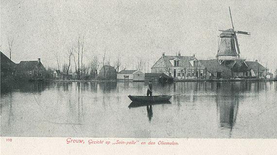 3, Molen 03807 a Molen van Dijkstra (Grouw/ Grou), Ansichtkaart ca 1905, coll. P. van den Berg  | Database Nederlandse molens media-bestand