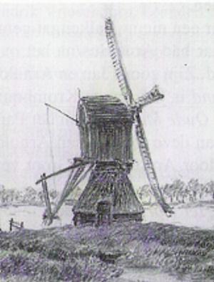 Molen 12039 Noordpolder, 2de positie (Dordrecht), deel van onderstaande tekening | Database Nederlandse molens media-bestand
